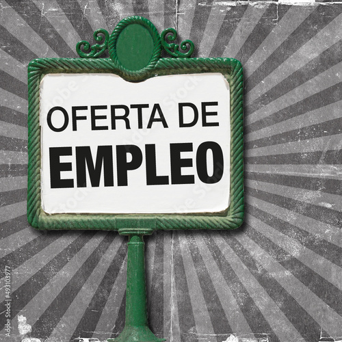 Panel de anuncios, vintage comic style, aviso de reclutamiento de personal. 