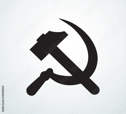 Flag of USSR. Vector drawing icon