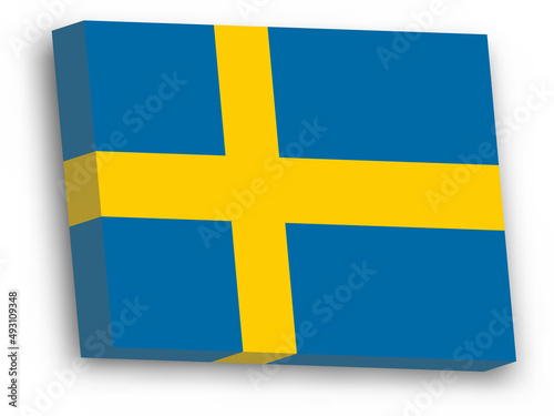 3D vector flag of Sweden