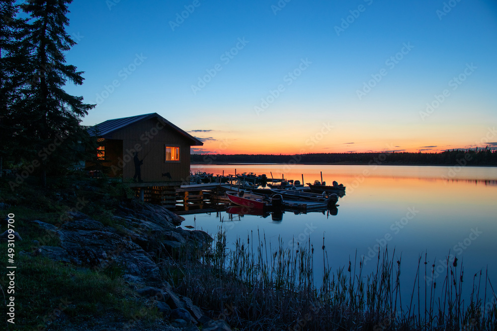 Canada Fishing Lodge Sunset