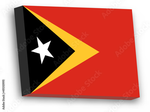 3D vector flag of East Timor