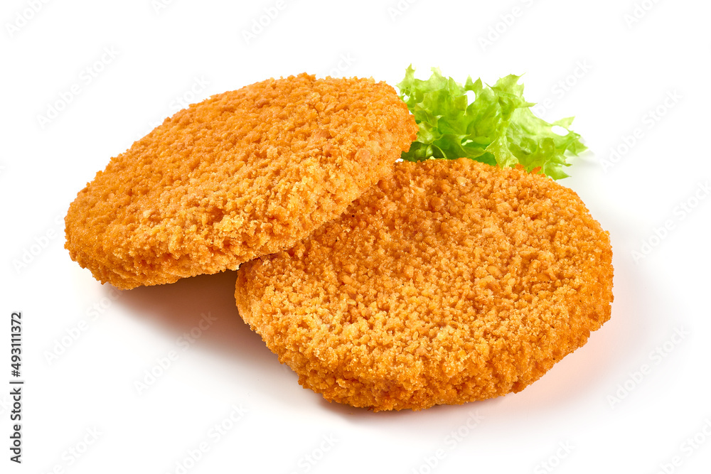 Cordon Bleu in bread crumbs, isolated on white background. Cordon Bleu in bread crumbs, isolated on white background.