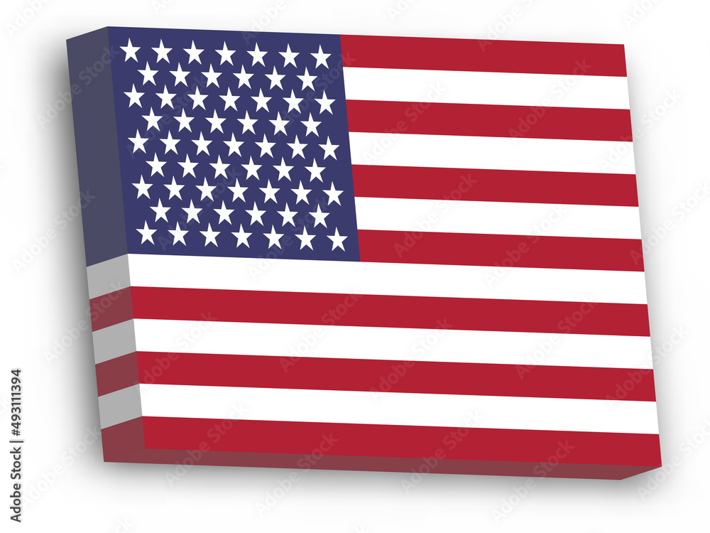 Naklejka premium 3D vector flag of United States of America