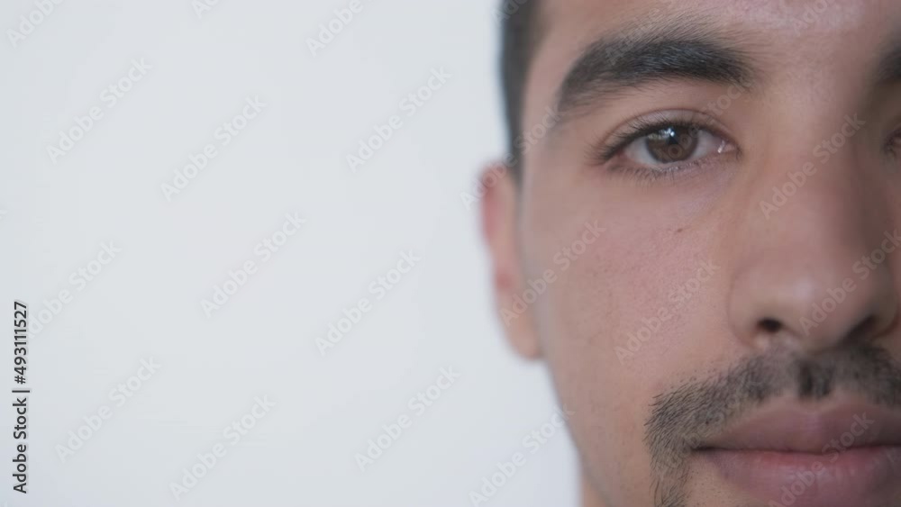 Male skincare. Smiling man. Dermatology treatment. Handsome guy with clean smooth skin looking camera isolated white copy space. Male skincare. Smiling man. Dermatology treatment. Handsome guy with clean smooth skin looking camera isolated white copy space.