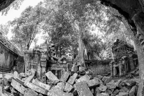 Black and White View of Ta Phrom