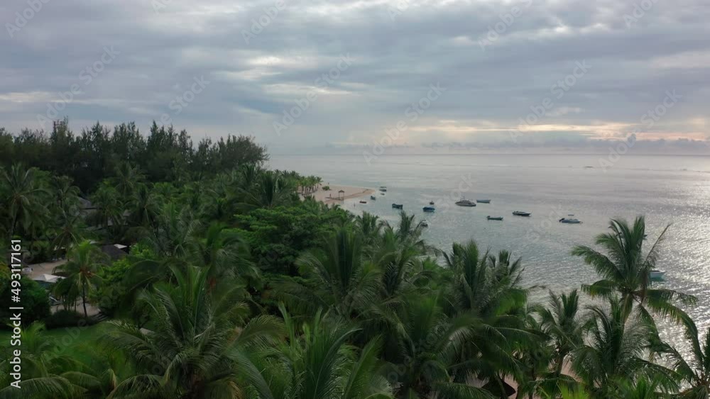 Scenic beach on Caribbean island for summer holidays vacation, Aerial video footage from drone of Martinique, Antilles with beautiful blue sea water and sandy coastline. Beach with turquoise water Scenic beach on Caribbean island for summer holidays vacation, Aerial video footage from drone of Martinique, Antilles with beautiful blue sea water and sandy coastline. Beach with turquoise water