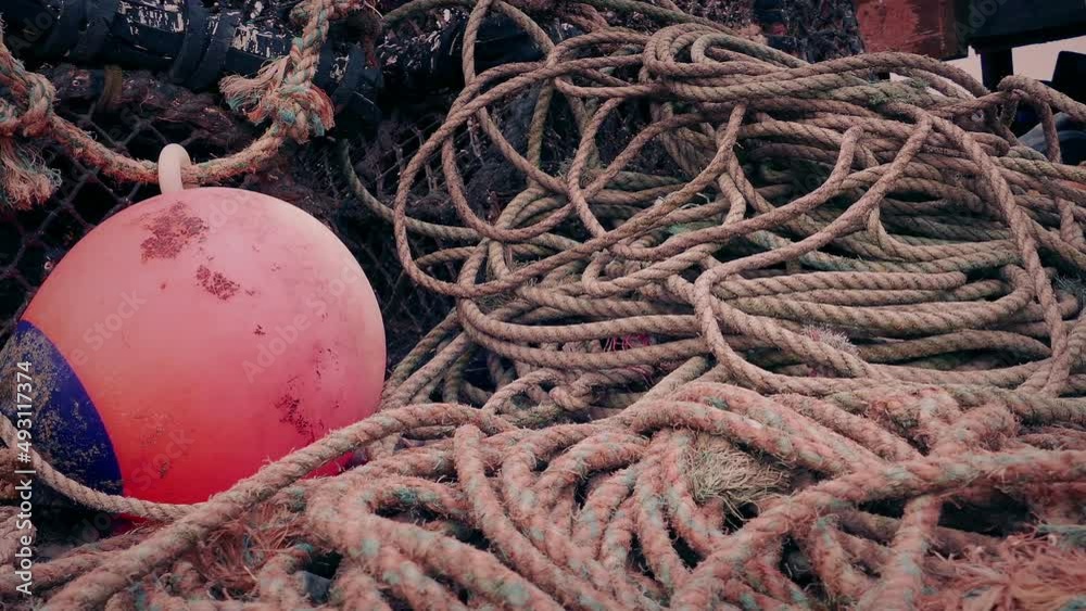 Ropes And Buoys Fishing Nets In The Evening Ropes And Buoys Fishing Nets In The Evening