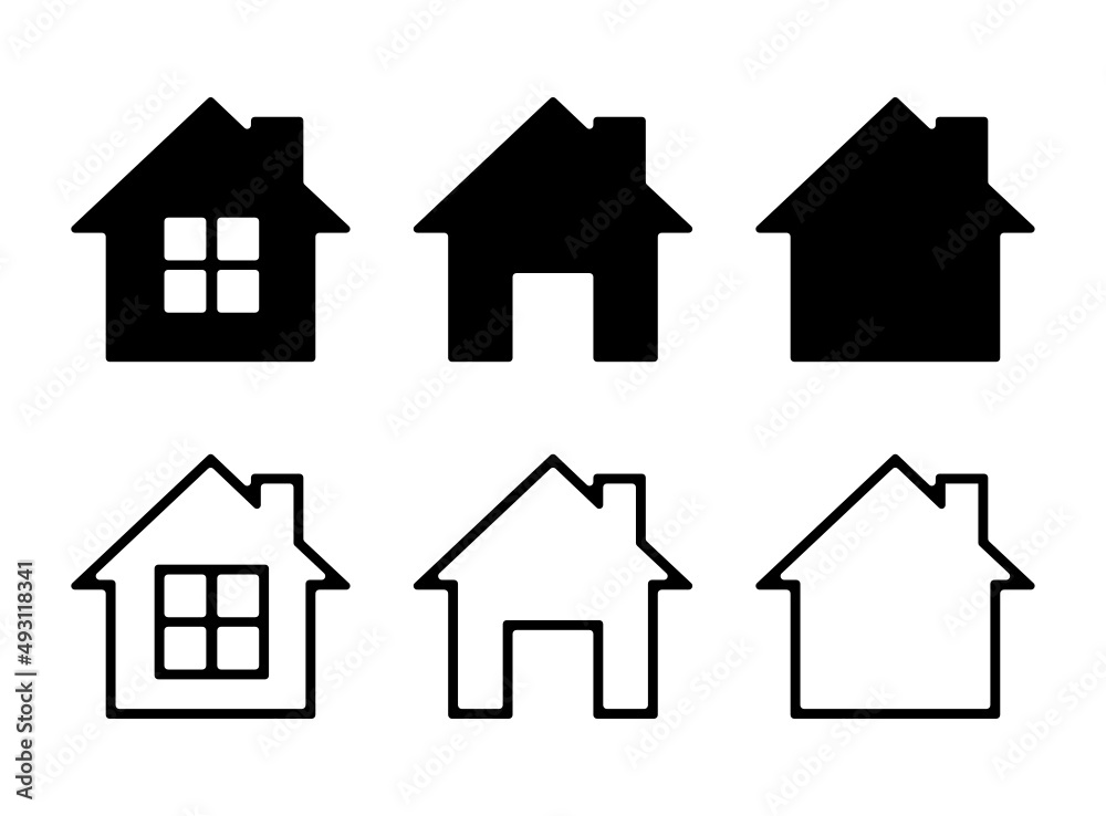 Home icons set. Vector illustration