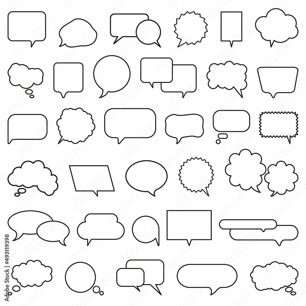 Speech Bubble set. Talk bubble. Cloud speech bubbles collection. Vector. Speech Bubble set. Talk bubble. Cloud speech bubbles collection. Vector.