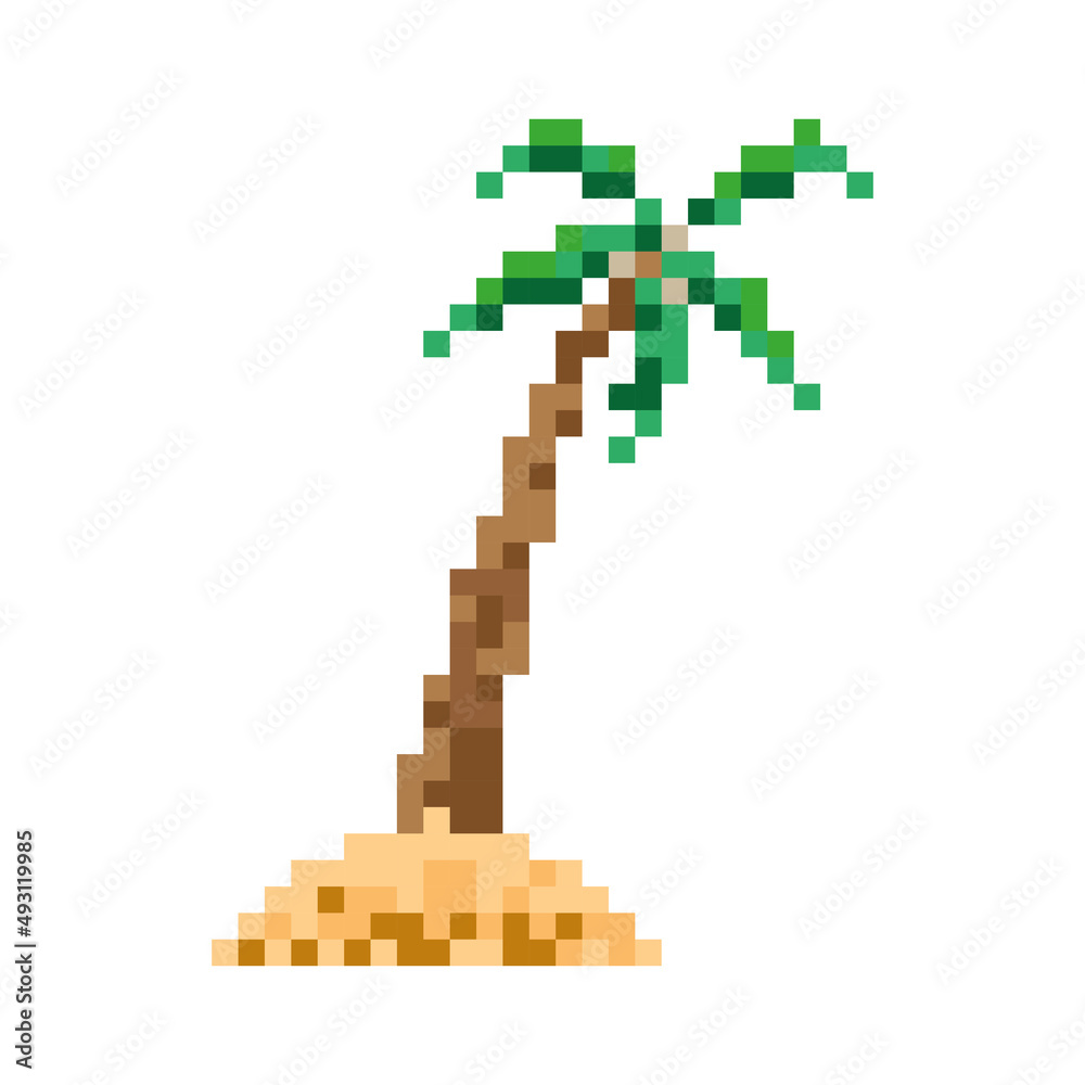 palm tree pixelated