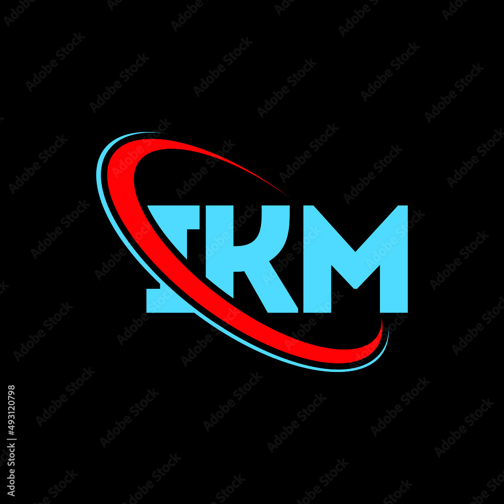 IKM logo. IKM letter. IKM letter logo design. Initials IKM logo linked ...