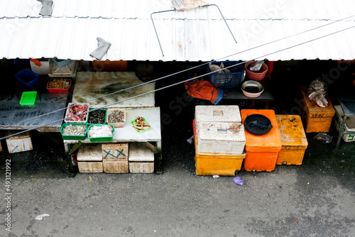 Traditional market fish in eastjava, Indonesia. photo