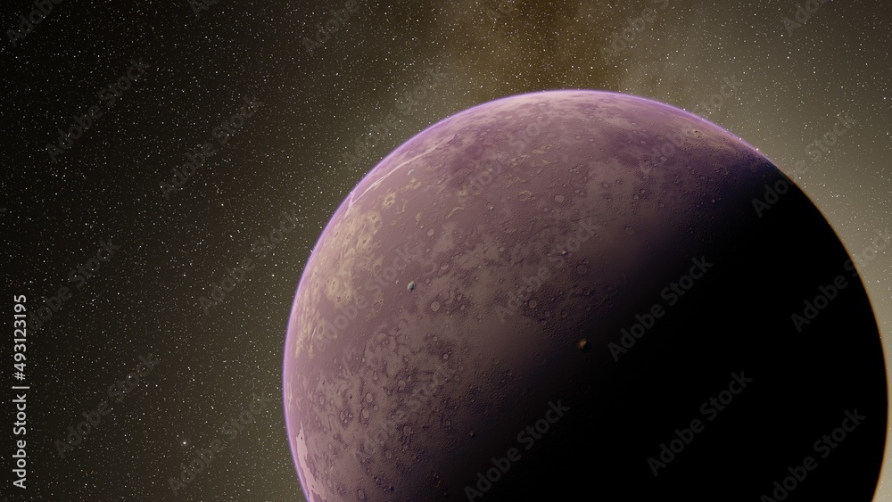 planet suitable for colonization, earth-like planet in far space, planets background 3d render	
