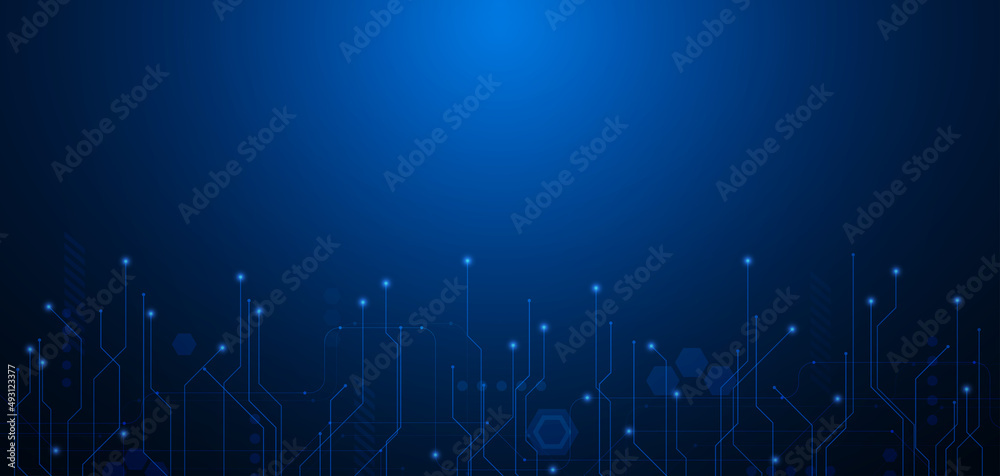 Obraz premium Abstract hi tech. Abstract digital background with technology. Vector abstract technology.
