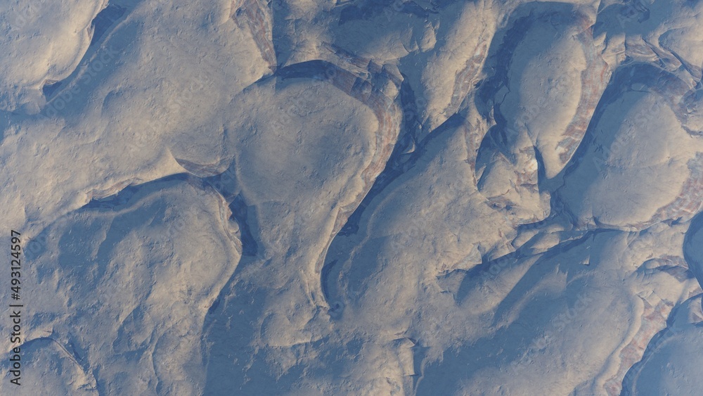 Fototapeta premium abstract aerial view, abstract cosmic texture, top view of alien planet 3d render