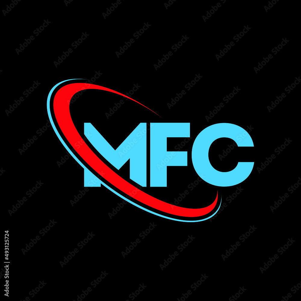 MFC logo. MFC letter. MFC letter logo design. Initials MFC logo linked