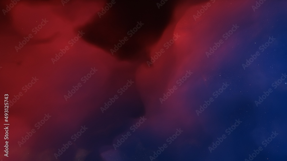 Fototapeta premium colorful space background with stars, nebula gas cloud in deep outer space, science fiction illustrarion 3d illustration