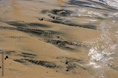 Muster am Sandstrand Playa de Jandia