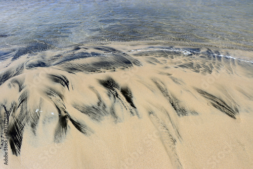 Muster am Sandstrand Playa de Jandia