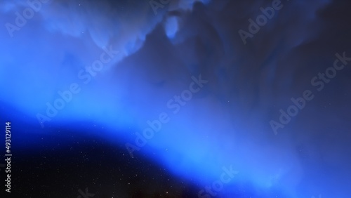 Fototapeta Naklejka Na Ścianę i Meble -  Space background with realistic nebula and shining stars. Colorful cosmos with stardust and milky way. Magic color galaxy. Infinite universe and starry night. 3d render