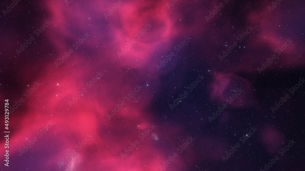 Naklejka premium Space background with stardust and shining stars. Realistic cosmos and color nebula. Colorful galaxy. 3d illustration