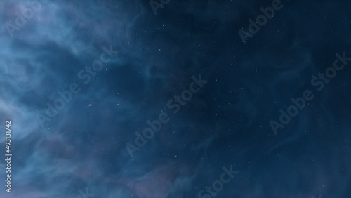 Nebula in space, science fiction wallpaper, stars and galaxy, 3d illustration 