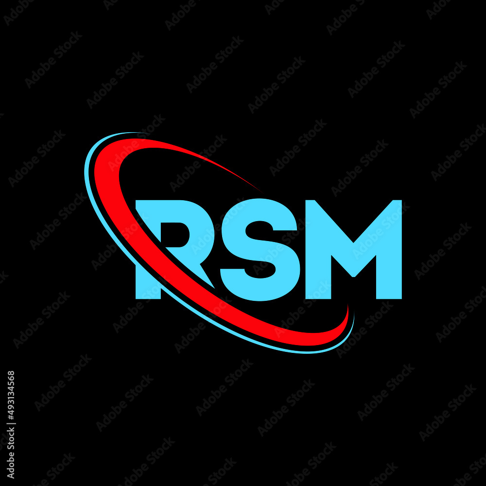 Vecteur Stock RSM logo. RSM letter. RSM letter logo design. Initials