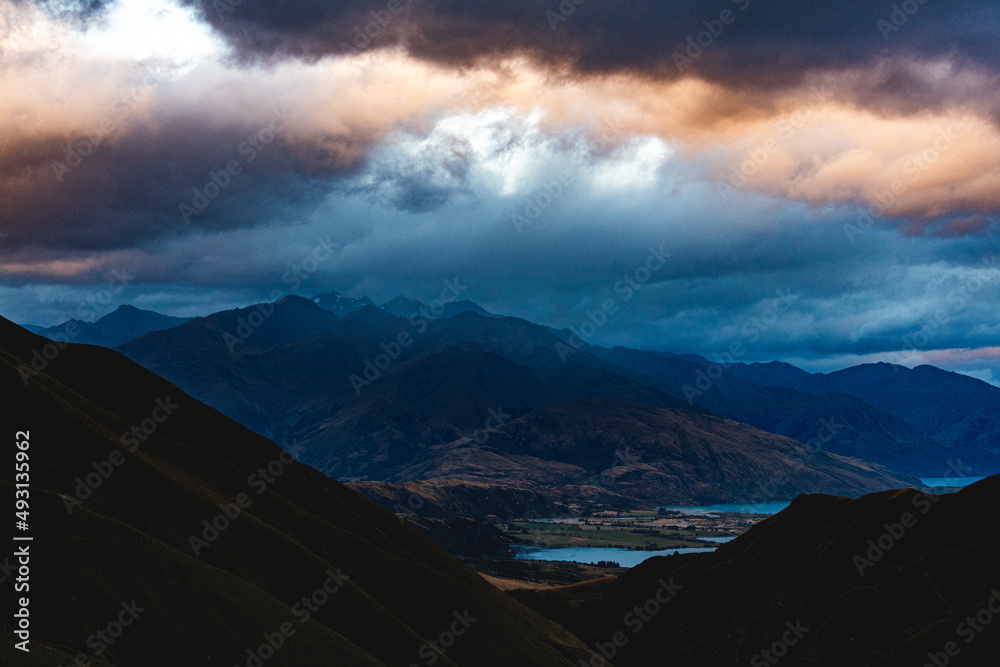 Dramatic clouds in the mountains