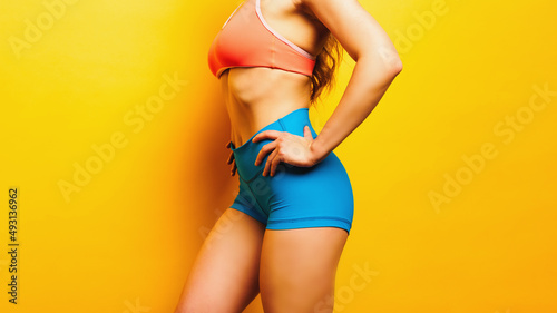Woman with physical fit ready to start a vegan diet