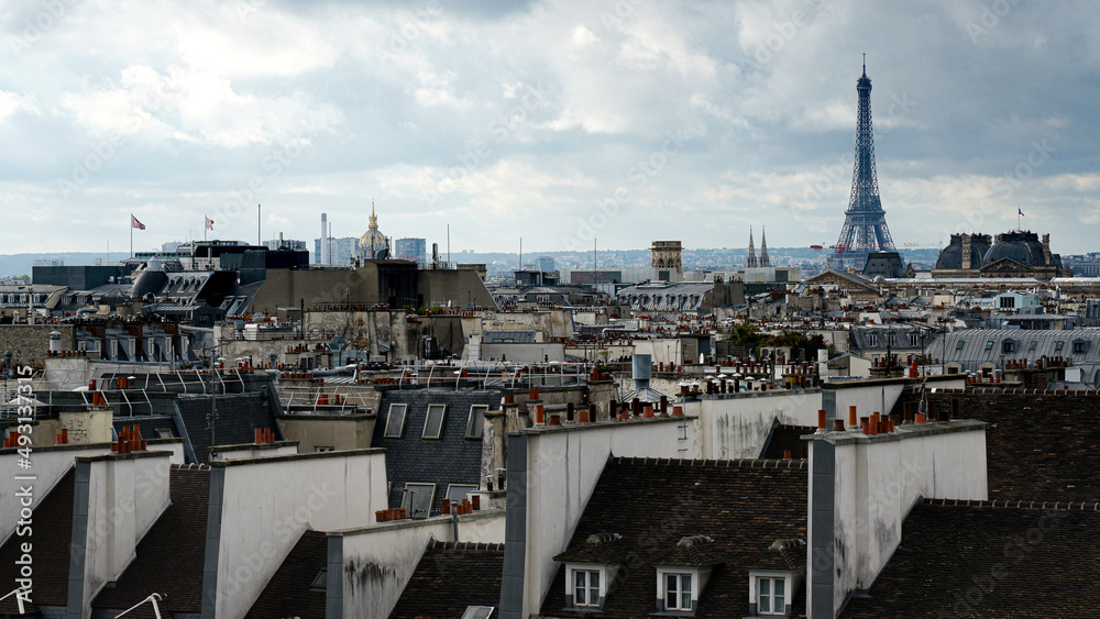 Paris Rooftops - View from Pompidou Centre