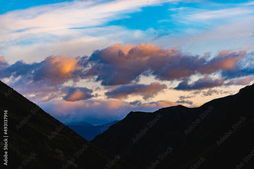 Dramatic clouds in the mountains Dramatic clouds in the mountains
