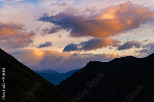 Dramatic clouds in the mountains