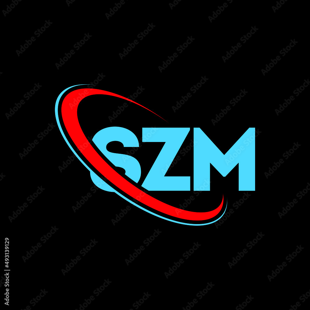SZM logo. SZM letter. SZM letter logo design. Initials SZM logo linked ...