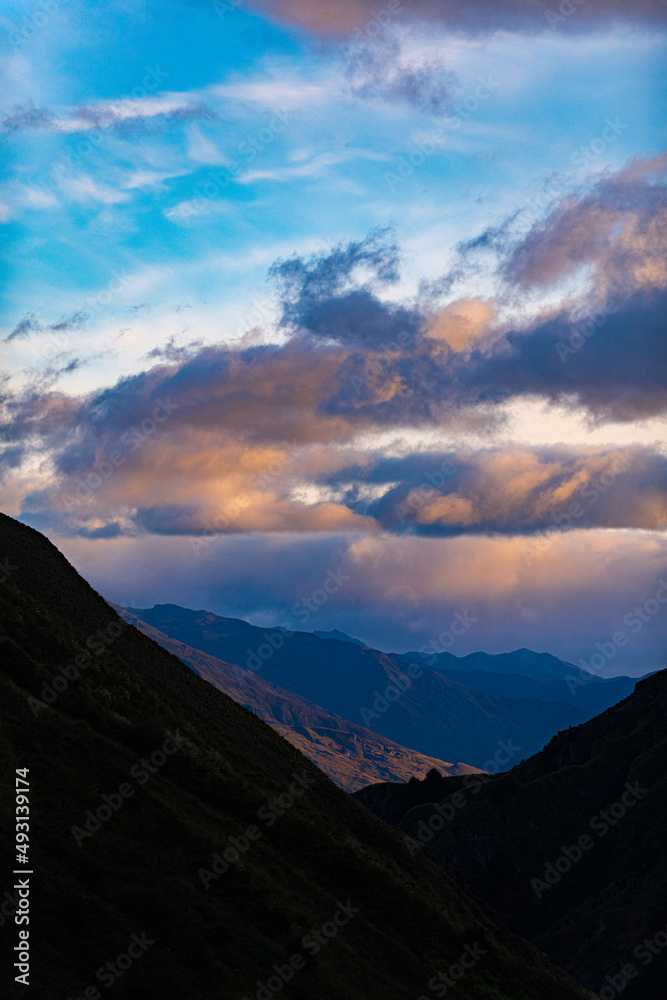 Dramatic clouds in the mountains