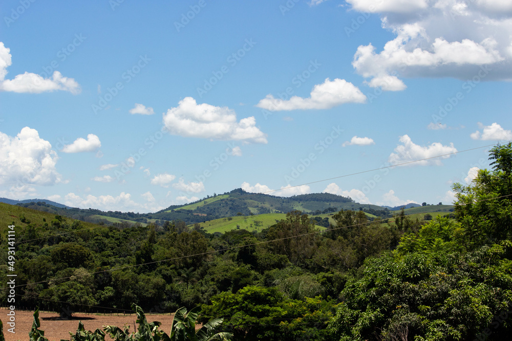 landscape with mountains and sky