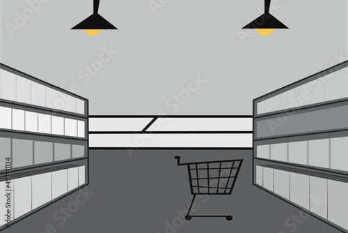 retro 60s grocery store background 