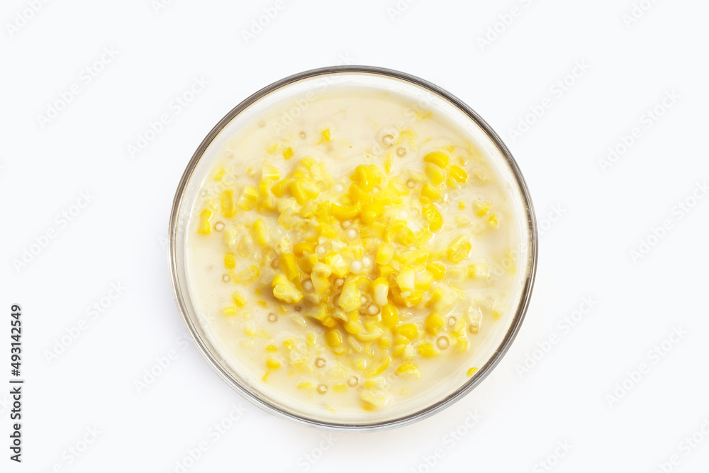 Sweet corn with sago in sweet coconut milk Sweet corn with sago in sweet coconut milk