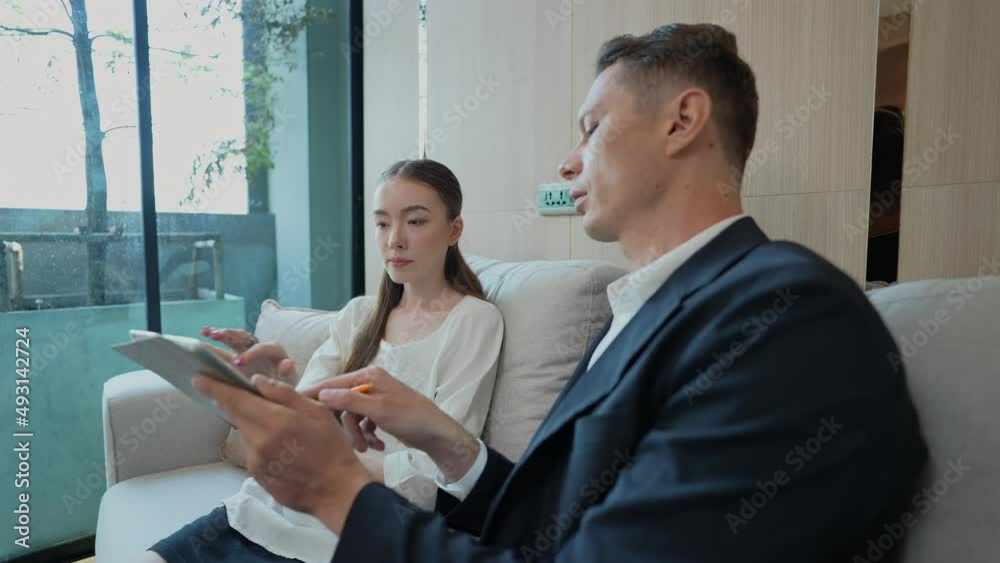 Business concept of 4k Resolution. The manager is meeting with the secretary in the room. Planning and Ordering. Business concept of 4k Resolution. The manager is meeting with the secretary in the room. Planning and Ordering.