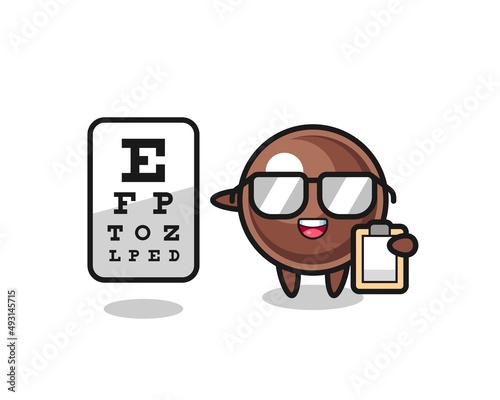 Illustration of tapioca pearl mascot as an ophthalmology