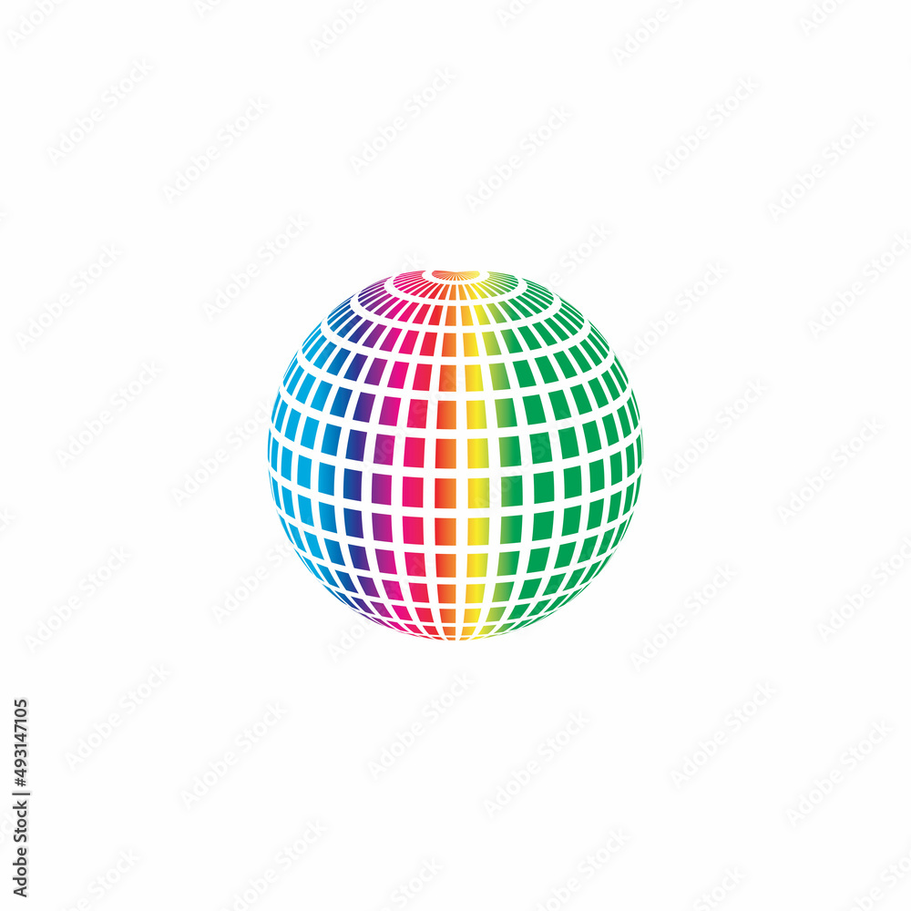 3D digital globe logo design. icon vector illustration. This logo is suitable for global company world technologies and media and publicity agencies 3D digital globe logo design. icon vector illustration. This logo is suitable for global company world technologies and media and publicity agencies