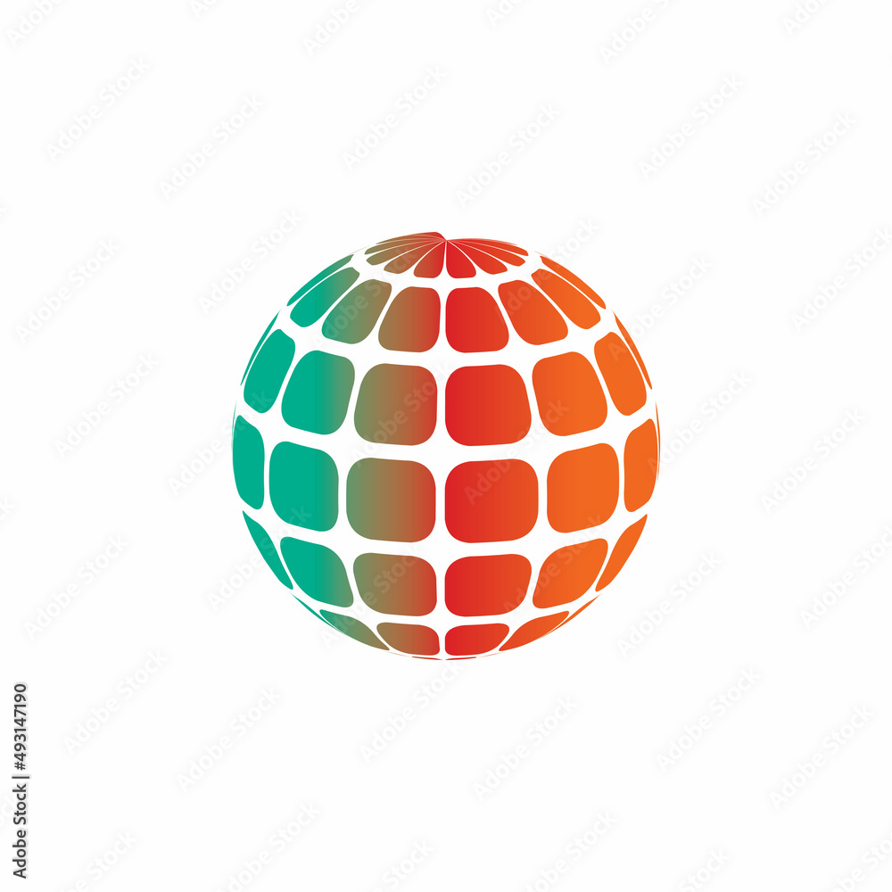 3D digital globe logo design. icon vector illustration. This logo is suitable for global company world technologies and media and publicity agencies 3D digital globe logo design. icon vector illustration. This logo is suitable for global company world technologies and media and publicity agencies
