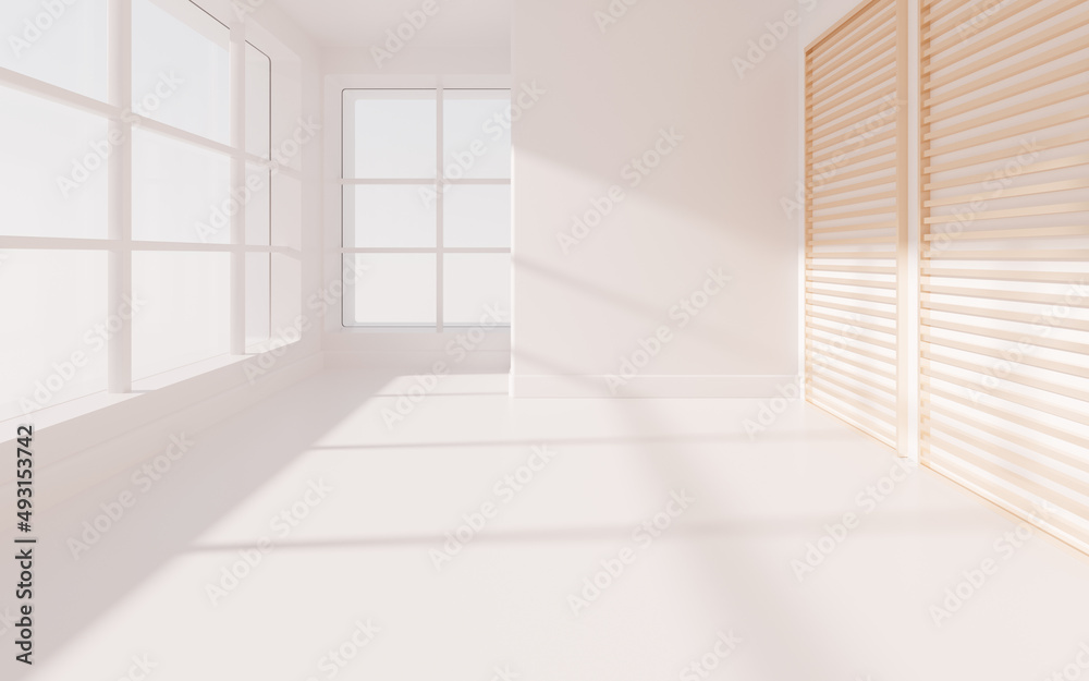 White empty room, 3d rendering. White empty room, 3d rendering.
