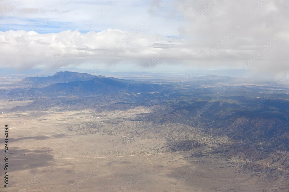 New Mexico Mountains Aerial View