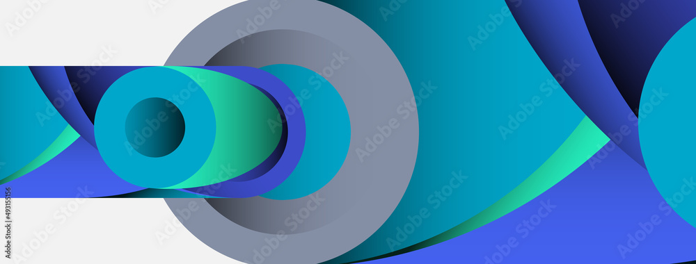 Abstract background. Minimal geometric circles and round style shapes with deep shadow effects. Trendy technology business template for wallpaper banner or background Abstract background. Minimal geometric circles and round style shapes with deep shadow effects. Trendy technology business template for wallpaper banner or background