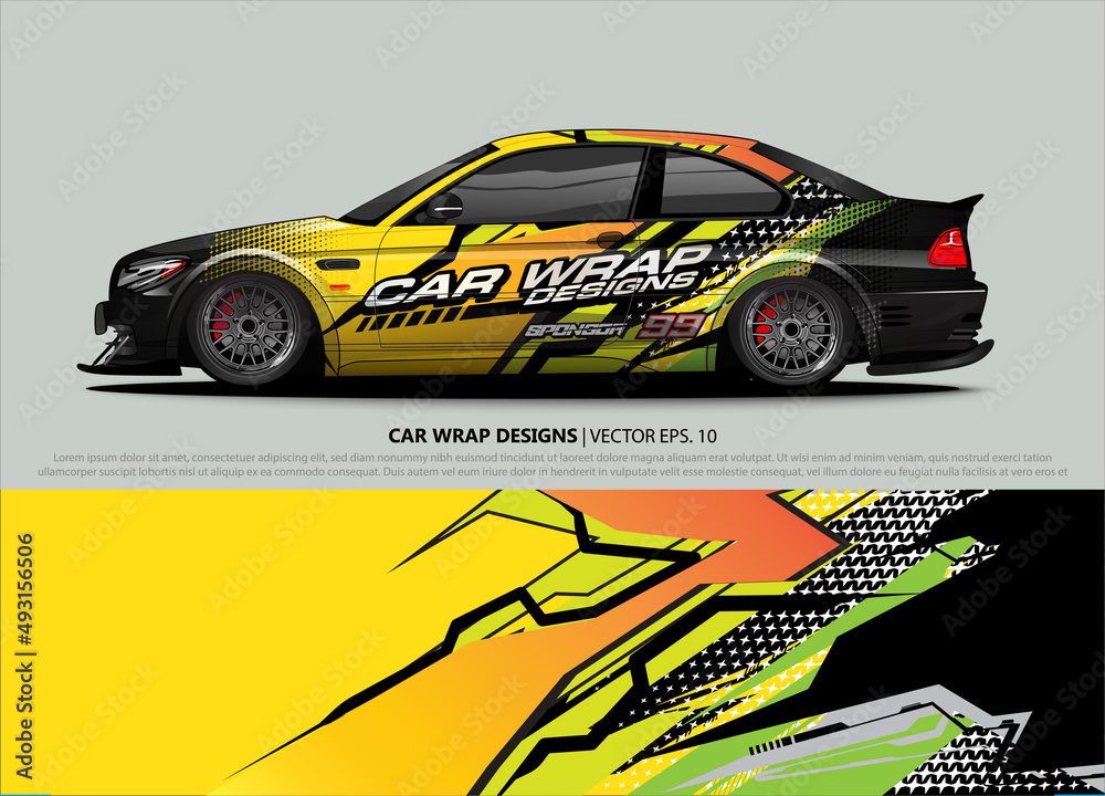 Obraz premium car wrap design