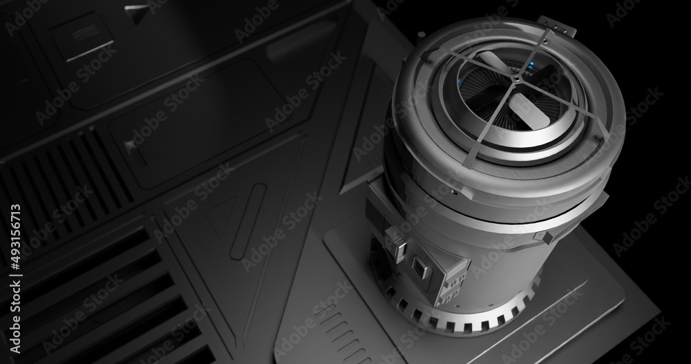 Control room engine laboratory interior 3D rendering sci-fi industrial wallpaper backgrounds