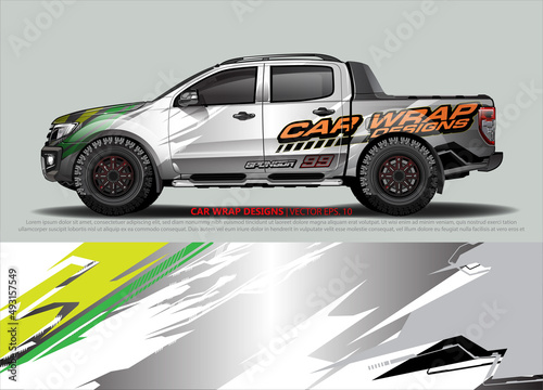 truck graphics. modern camouflage design for vehicle vinyl wrap 