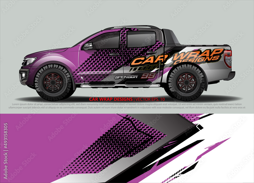 Fototapeta premium truck graphics. modern camouflage design for vehicle vinyl wrap 