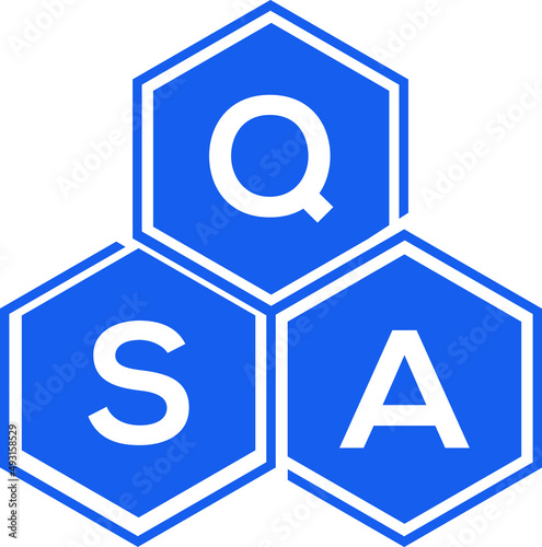 QSA letter logo design on White background. QSA creative initials letter logo concept. QSA letter design. 