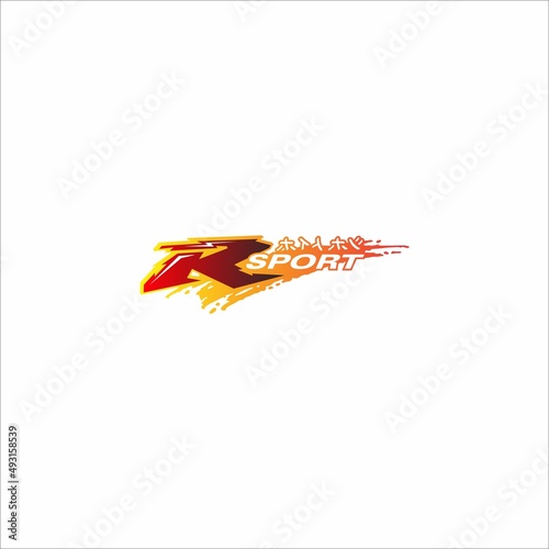 vector letter  R sport  with varied letter styles and red gradient colors that can be used as graphic designs  stickers  logos  tattoos